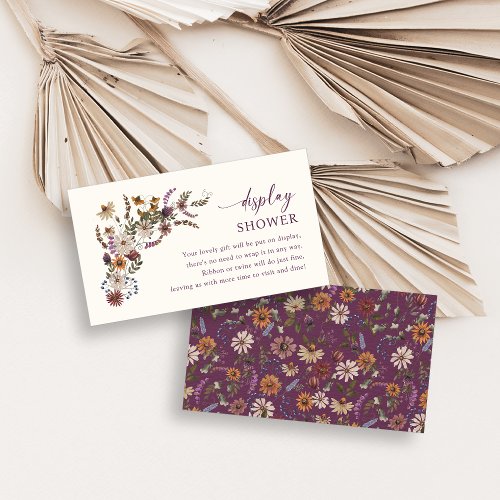 Wildflower Display Shower Card