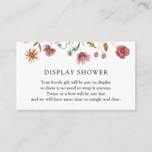 Wildflower Display Shower Enclosure Card