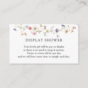 Wildflower Display Shower Enclosure Card