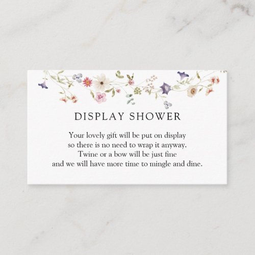 Wildflower Display Shower Enclosure Card