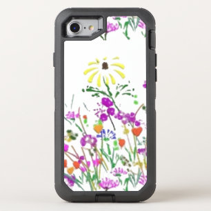 Wildflower Doodle OtterBox Defender iPhone SE/8/7 Case