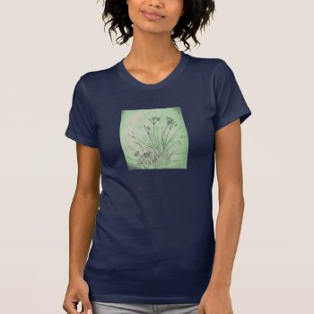 Wildflower Drawing T-shirt by saintlyimages at Zazzle
