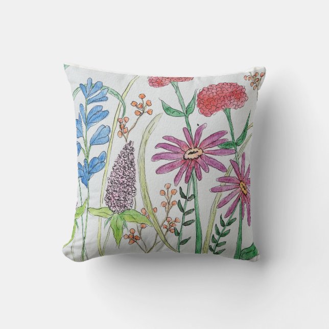 Wildflower Dream Throw Pillow (Front)