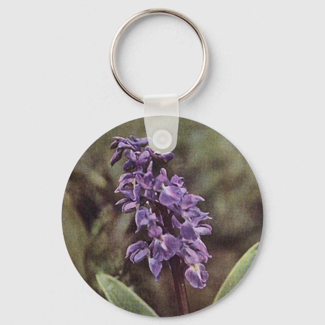 Wildflower: Early Purple Orchids Keychain (Front)