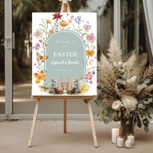 Wildflower Easter Brunch & Egg Hunt Welcome sign