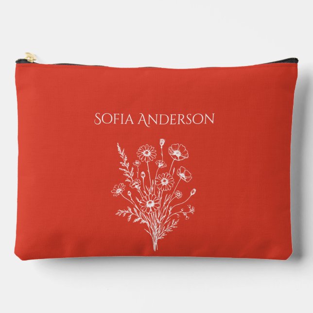 Wildflower Elegance- Accessory Pouch (Front)