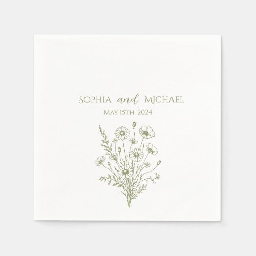 Wildflower Elegance_Wedding_ Napkins