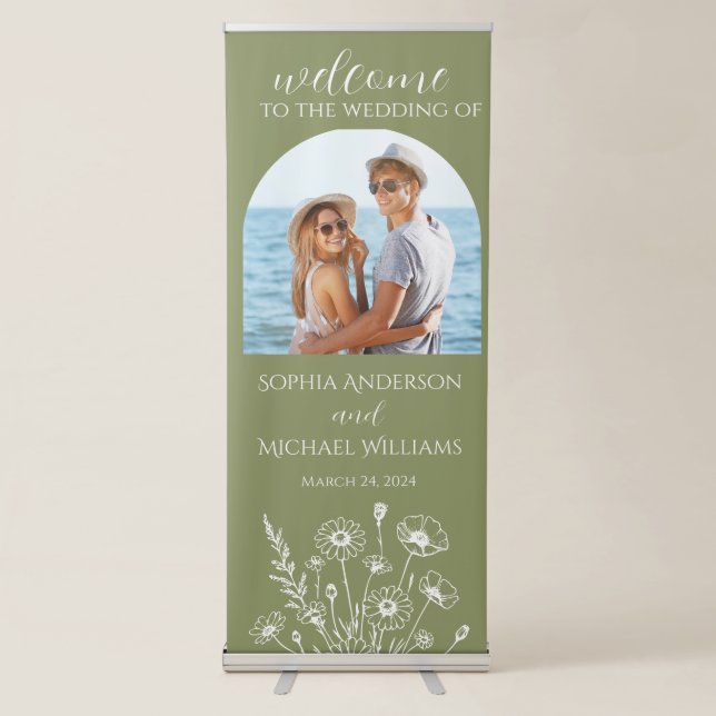 Wildflower Elegance- Wedding Photo Sign (Front)