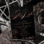Wildflower Elegant Gothic Wedding Foil Invitation<br><div class="desc">This Wildflower Elegant Gothic Wedding Foil Invitation is the perfect way to invite guests to an elegant goth inspired wedding. The dark colors,  script and wildflower design is giving all of the spooky elegant and glamorous essence.</div>