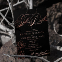 Wildflower Elegant Gothic Wedding Foil Invitation