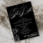 Wildflower Elegant Gothic Wedding Invitation<br><div class="desc">This Wildflower Elegant Gothic Wedding Invitation is the perfect way to invite guests to an elegant goth inspired wedding. The dark colors,  script and wildflower design is giving all of the spooky elegant and glamorous essence.</div>