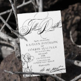 Wildflower Elegant Gothic Wedding Invitation