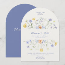 Wildflower Elegant Handwritten Wedding Wedding 