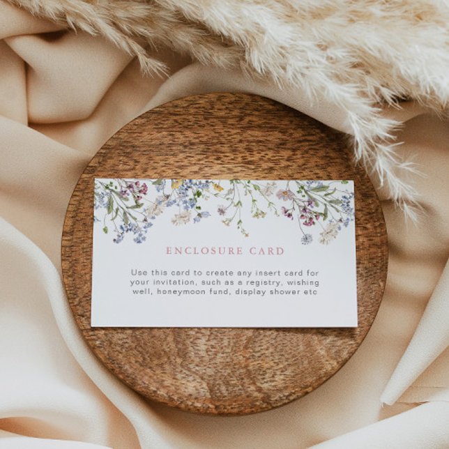 Wildflower Enclosure Card Custom Insert Floral (Creator Uploaded)