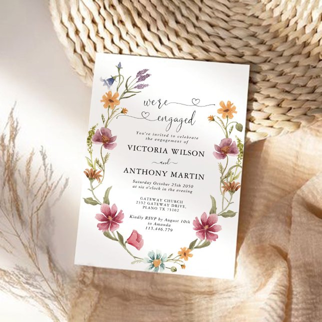 Wildflower Engagement Party Invitation (Creator Uploaded)
