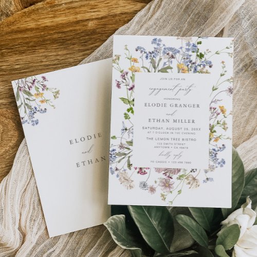 Wildflower Engagement Party Invitation Whimsical