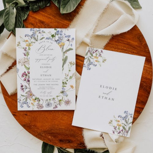 Wildflower Engagement Party Invite Love in Bloom