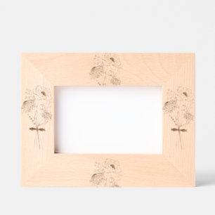 Wildflower engraved frames