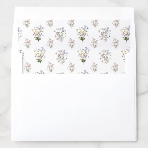 Wildflower Envelope Liner Watercolor Floral Boho