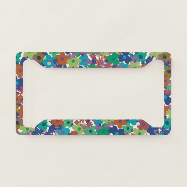 Wildflower Explosion License Plate Frame (Front)