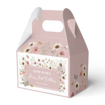 Wildflower Fairy Dusty Pink Garden Tea Party Favor Boxes
