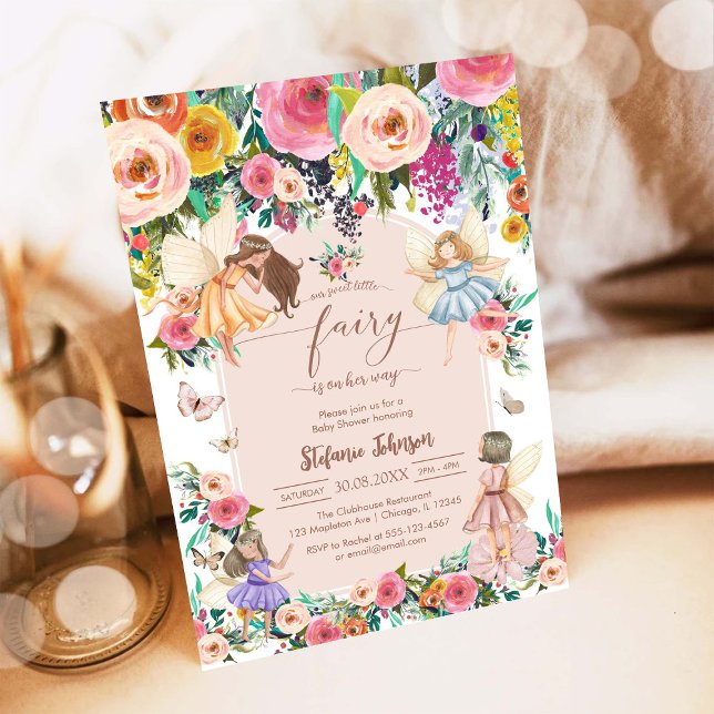 Wildflower Fairy First 1st Birthday Invitation (Creator Uploaded)