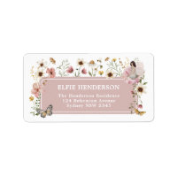 Wildflower Fairy Garden Tea Party Return Address
