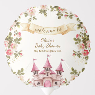 Wildflower Fairytale Castle Baby Shower Welcome Balloon