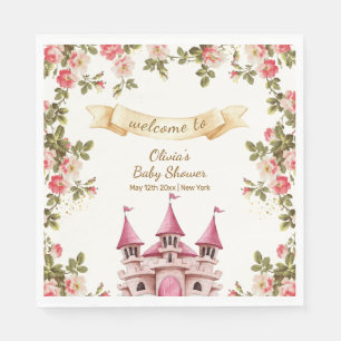 Wildflower Fairytale Castle Baby Shower Welcome Napkins