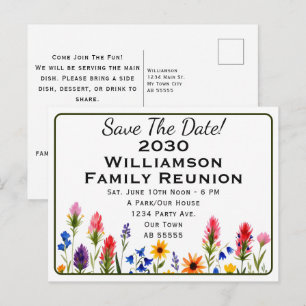 Wildflower Family Reunion Save The Date Invite