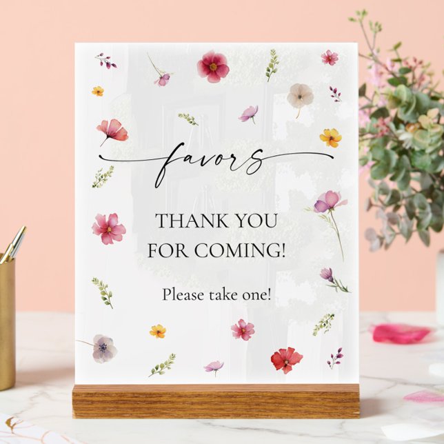 Wildflower Favor Acrylic Sign (Creator Uploaded)