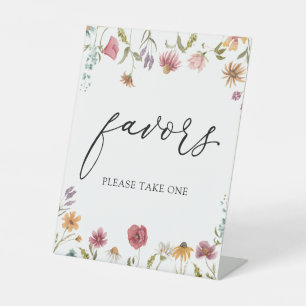 Wildflower Favors Sign