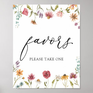 Wildflower Favors Sign