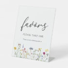 Wildflower Favors Sign