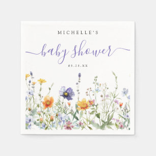 Wildflower Field Baby Shower Napkins