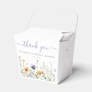 Wildflower Field Bridal Shower Favor Boxes