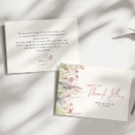 Wildflower Field Bridal Shower Thank You Card<br><div class="desc">Modern typography & watercolor spring wildflower field bridal shower thank you card.</div>