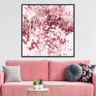 Wildflower Field Impressionism-Mauve Canvas Print