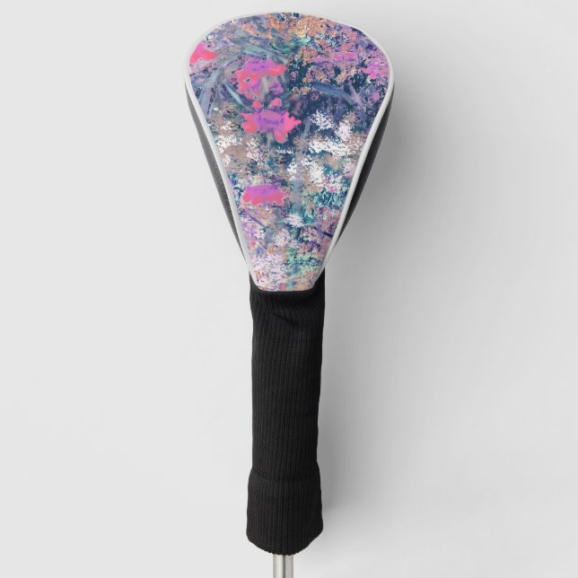 Wildflower Field Impressionism -Pink Golf Head Cover (Front)