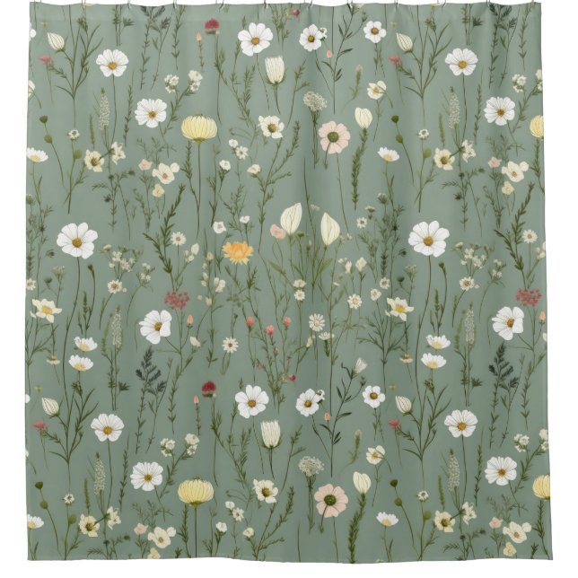 Wildflower Field Shower Curtain (Front)