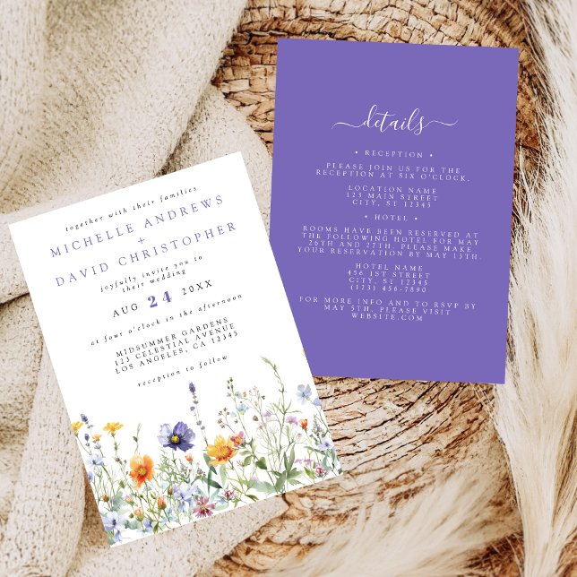 Wildflower Field Wedding All In One Invitation (Creator Uploaded)