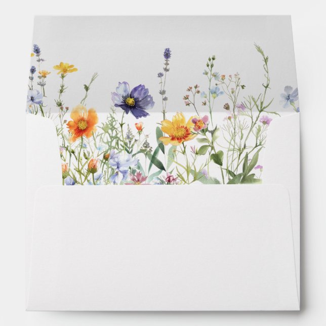 Wildflower Field Wedding Envelope (Back (Bottom))