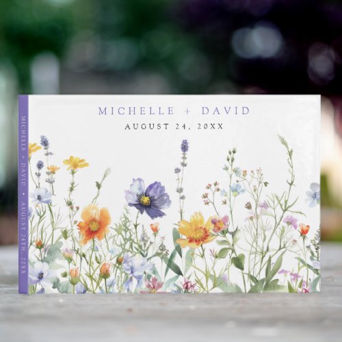 Wildflower Field Wedding Guest Book