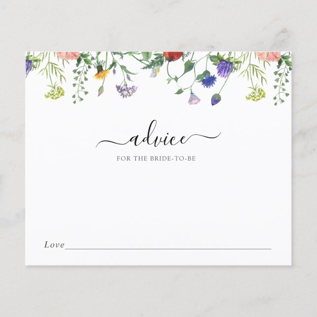 Wildflower Fields Advice for the Bride  (Front)