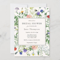 Wildflower Fields and Buzzing Bees Bridal Shower I Invitation