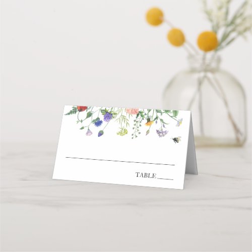 Wildflower Fields and Buzzing BeesName Place Cards