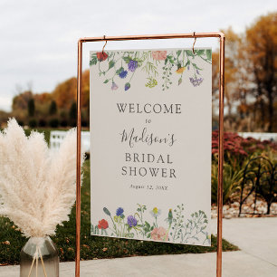 Wildflower Fields Bridal Shower Welcome Sign