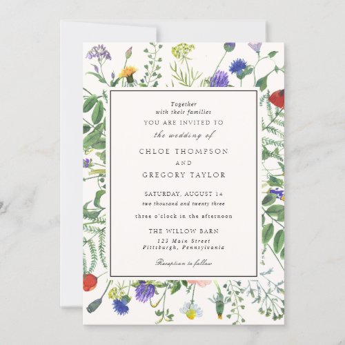 Wildflower Fields Wedding Invitation