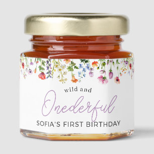 Wildflower First Birthday Honey Jar Favors