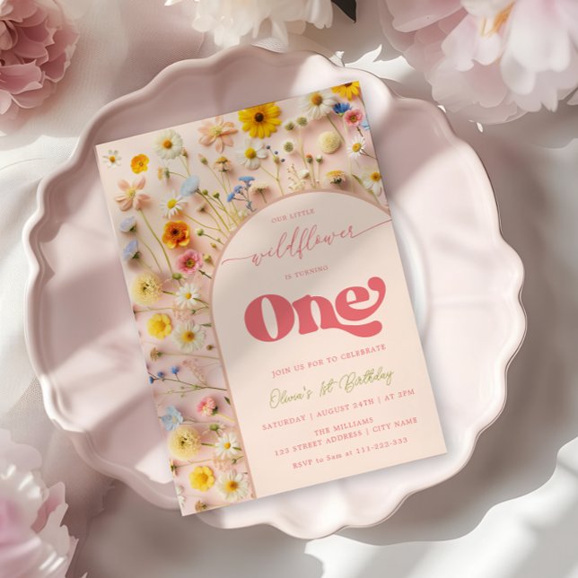Wildflower First Birthday Invitation (Creator Uploaded)